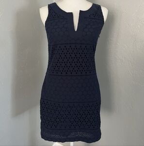 Banana Republic Black Sheath Mini Dress V-Neck Sleeveless